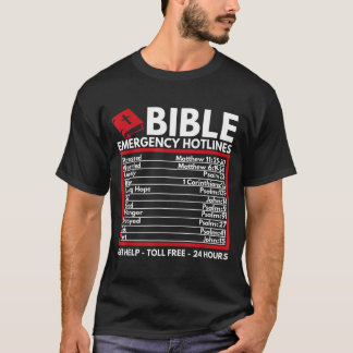 Bible Emergency Numbers - Funny Christian Bible T-Shirt