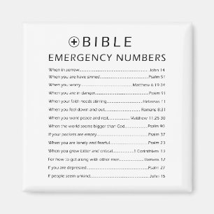 Bible Emergency Numbers Magnet