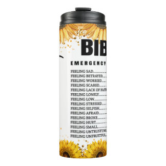 Bible Emergency Numbers Thermal Tumbler