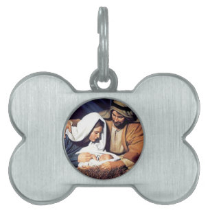 bible faith Jesus Christ inspirational pray prayer Pet ID Tag