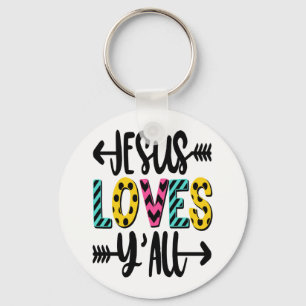 Bible God Jesus Y'all Southern Girl Christian Keychain