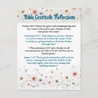 Bible Gratitude Reflections Customizable Card