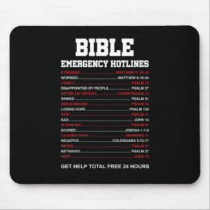Bible Hotlines Bible Verse Christian Jesus Gift Mouse Pad