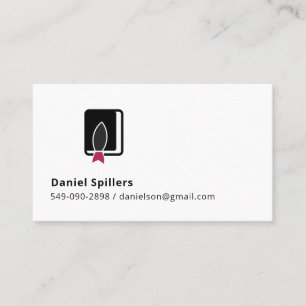 Bible & Ichthys Logo Christian Book Faith Symbol Business Card