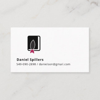 Bible & Ichthys Logo | Christian Book Faith Symbol Business Card