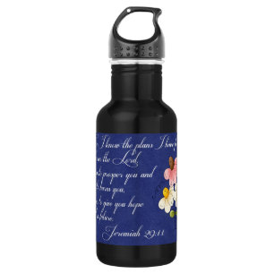 Bible Inspirational Verse  Jeremiah 29:11 532 Ml Water Bottle