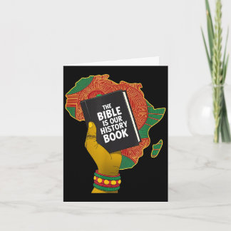 Bible is history book african heritage christian card