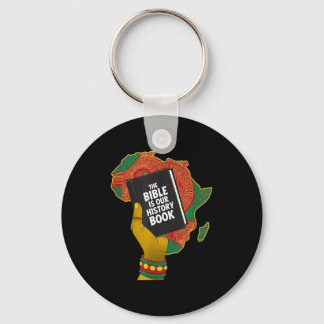 Bible is history book african heritage christian keychain