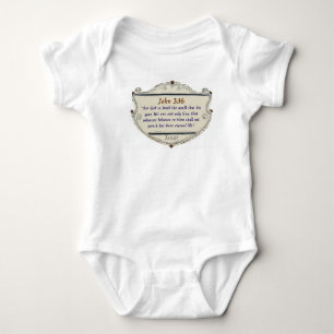 Bible Jean 3:16 Bouclier Bébé Body