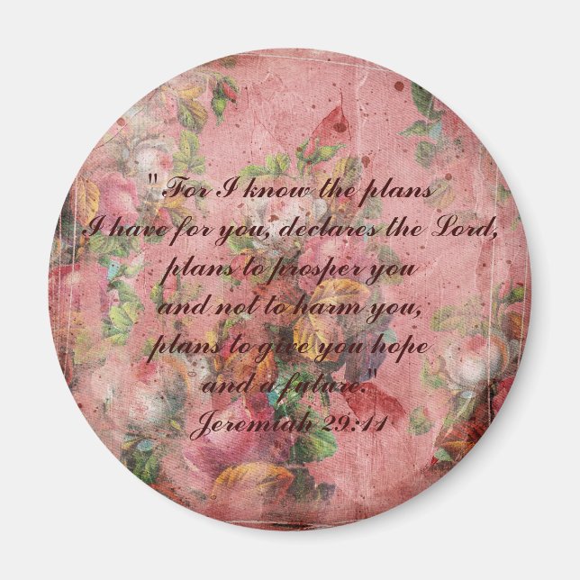 Bible Jeremiah 29:11 magnet (Front)