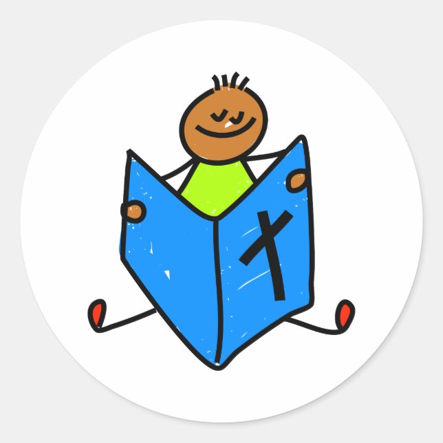 Bible Kid Classic Round Sticker (Front)
