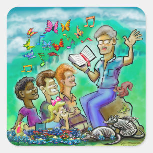 Bible Lesson for Children's Sunday School Class Square Sticker