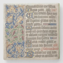 bible manuscript art coaster