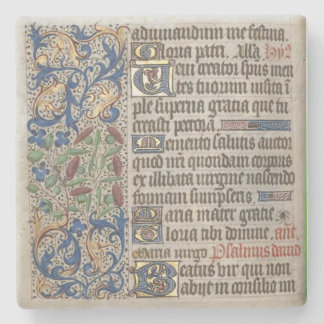 bible manuscript art coaster