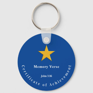 Bible Memory Verse Achievement Reward Award  Keychain