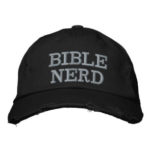 Bible Nerd Typography Christian Funny Embroidered Hat