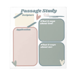 Bible Passage Study Notepad