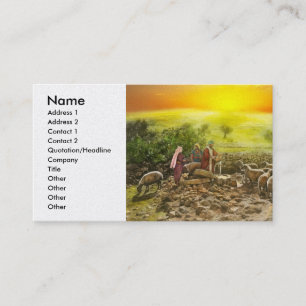 Bible - Psalm 23 - My cup runneth over 1920 Business Card