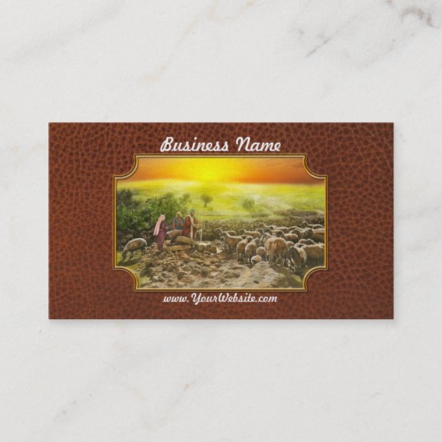 Bible - Psalm 23 - My cup runneth over 1920 Business Card (Front)