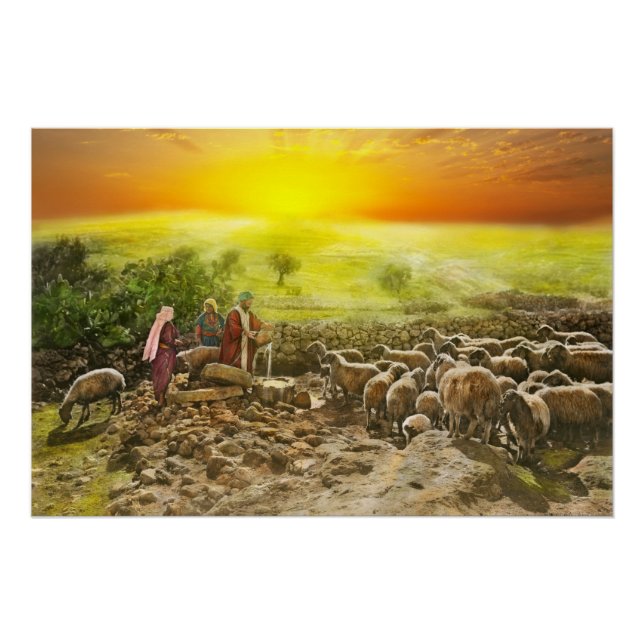 Bible - Psalm 23 - My cup runneth over 1920 Poster (Front)