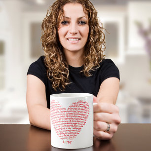 Bible Quote 1 Corinthians 13 Love Heart Art Design Coffee Mug