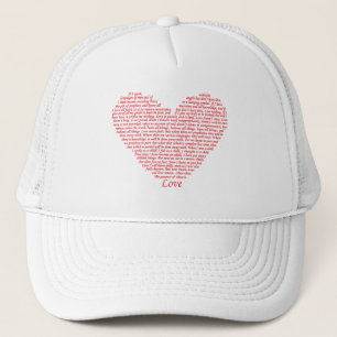 Bible Quote 1 Corinthians 13 Love Heart Art Design Trucker Hat