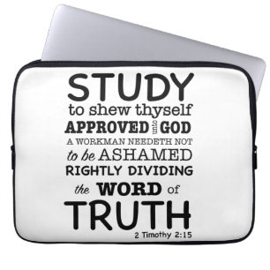 Bible Quote 2 Timothy 2:15 Laptop Sleeve