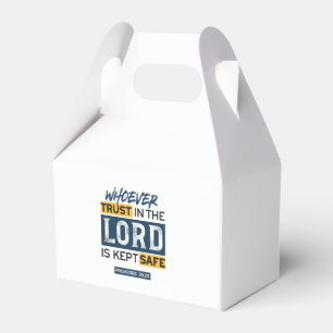 Bible Quote Art - Proverbs 29:25 Trust in God Favor Box