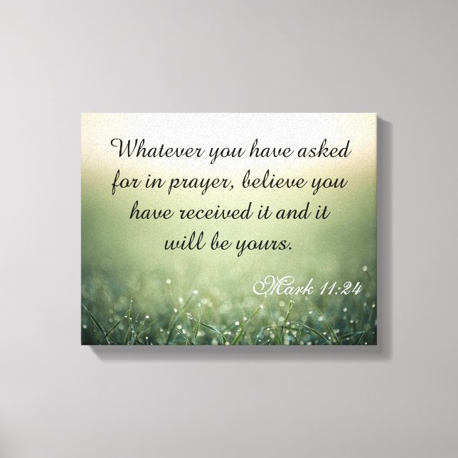 Bible Quote Canvas Print (Front)