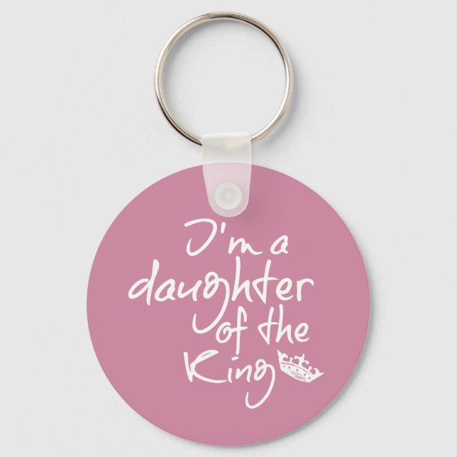 Bible Quote: Daughter of the King Keychain (Front)