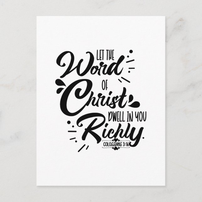 Bible Quote Postcard (Front)