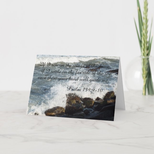 Bible quote Psalm 139:9-10 card (Front)