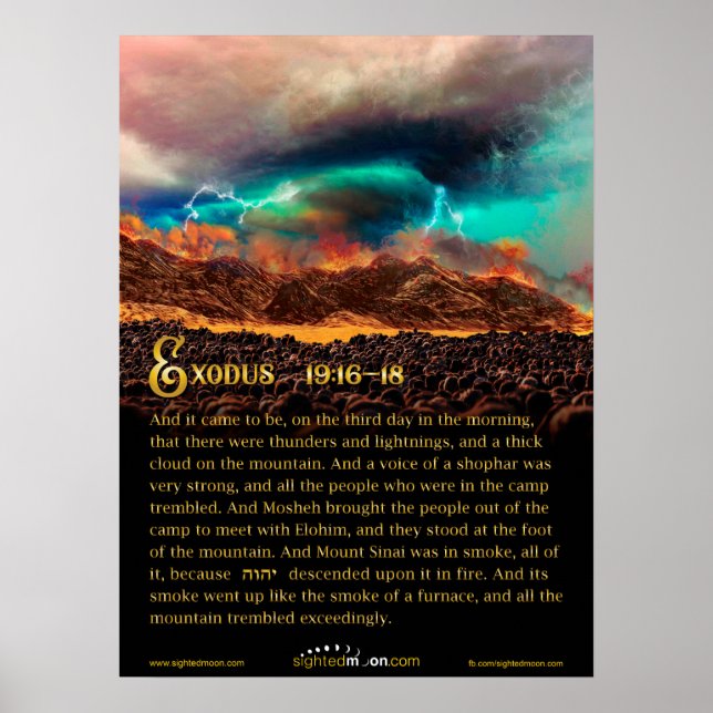 Bible Quote Ten Commandments Mt Sinai Poster (Front)