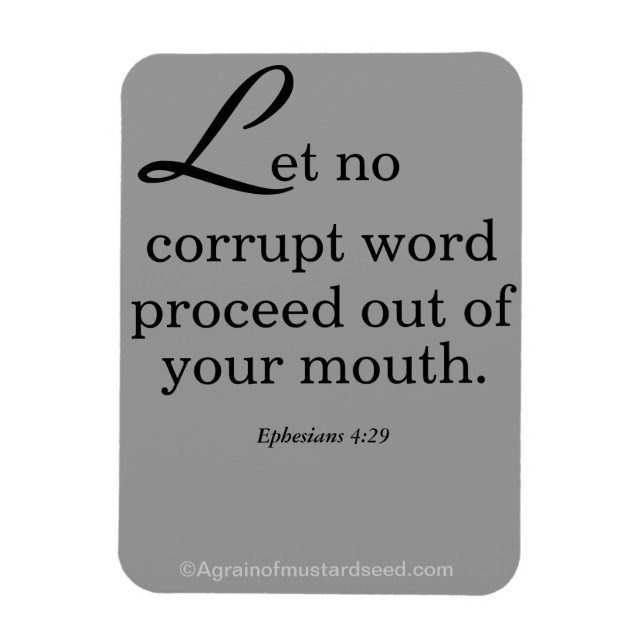 Bible Quotes Agrainofmustardseed.com Magnet (Vertical)