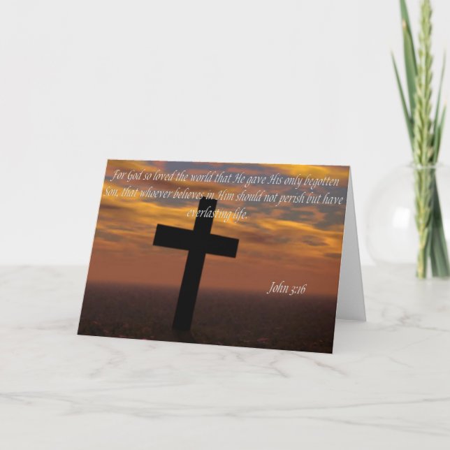 Bible quotes card John 3:16 (Front)