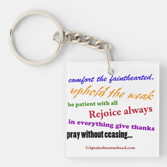 Bible Quotes Inspirational Keychain (Front)