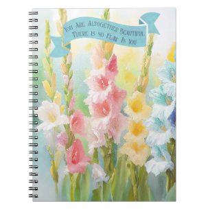 Bible Quotes Mother,Solomon 4:7,Watercolor Lilies Notebook