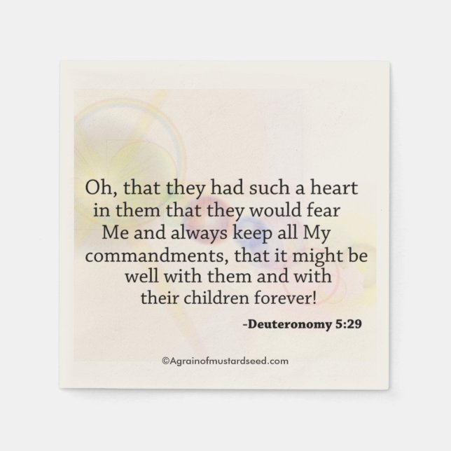 Bible quotes napkin (Front)