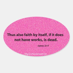 Bible Quotes Oval Sticker