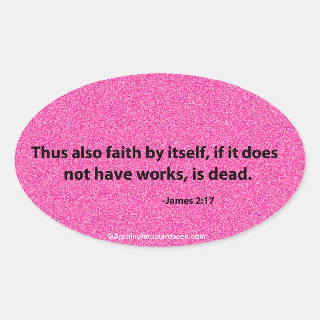 Bible Quotes Oval Sticker (Front)