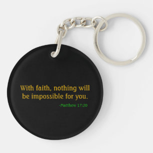 Bible Quotes Square Keychain