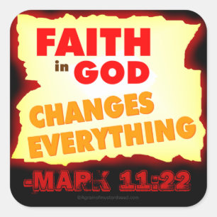 Bible Quotes Square Sticker
