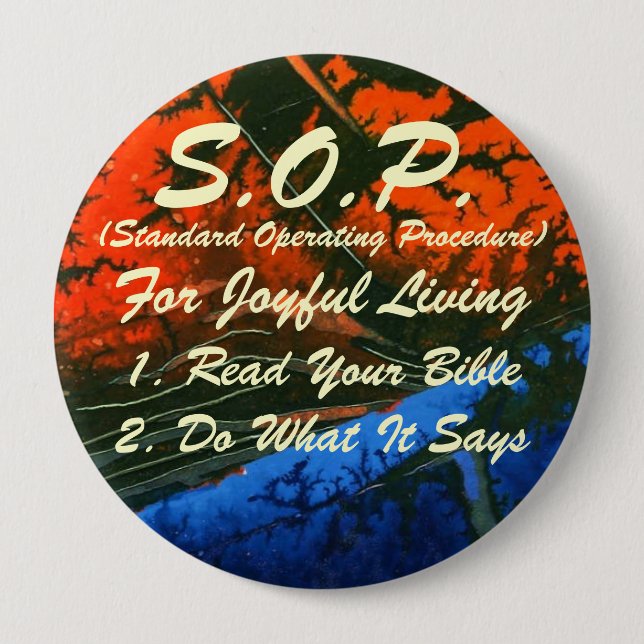 Bible S.O.P.  Button (Front)