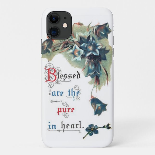 Bible Saying With Flowers Case-Mate iPhone Case (Back)