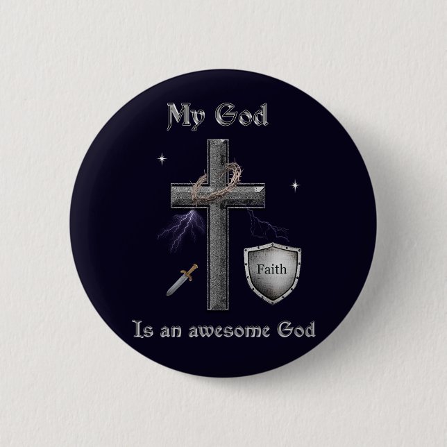 Bible Scripture 2 Inch Round Button (Front)