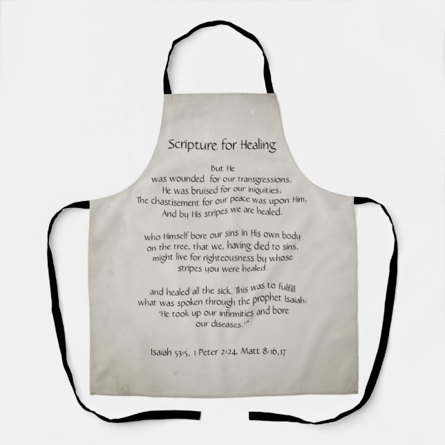 Bible Scripture for Healing Health Sickness Apron (Front)