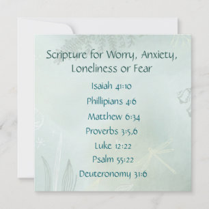 Bible Scripture for Worry Anxiety, Loneliness Fear
