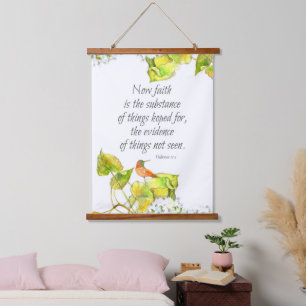 Bible Scripture Hebrews 11 Hummingbird Tree Hanging Tapestry