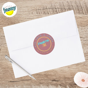 BIBLE SCRIPTURE "IN THEE O LORD"  CLASSIC ROUND ST CLASSIC ROUND STICKER