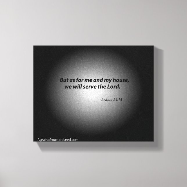 Bible Scripture Inspirational Canvas Print (Front)